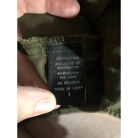 Torrid Army Green Military Cargo Jacket w/Blingy Chest Pockets, SZ 1 (14/16) - Picture 7 of 7